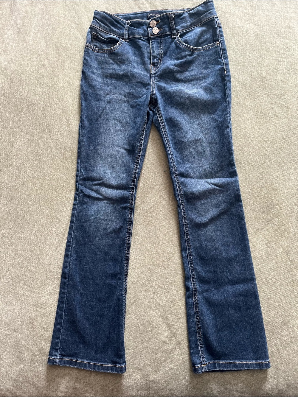 Vanilla Star Girls High-Rise Double-Button Flare/Bootcut Jeans | Size 12